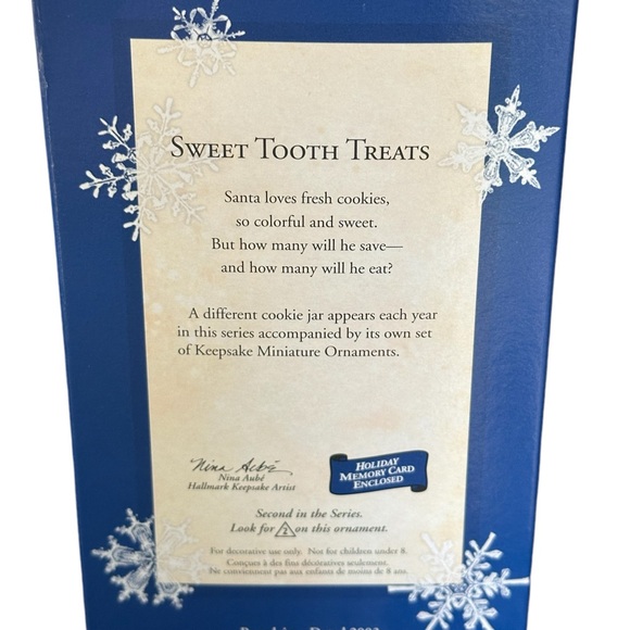 VTG Hallmark Keepsake Christmas Tree Ornament Sweet Tooth Treats Santa New 2003 - Picture 2 of 2